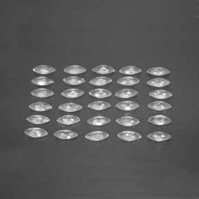 Gemas de zafiro blanco natural de  ct, marquesa, VVS-VS