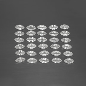 Gemas de zafiro blanco natural de  ct, marquesa, VVS-VS