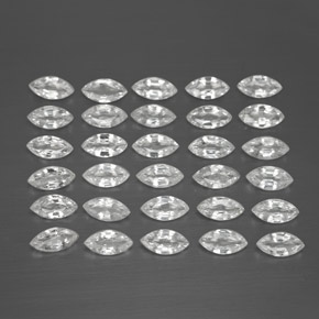 Gemas de zafiro blanco natural de  ct, marquesa, VVS-VS