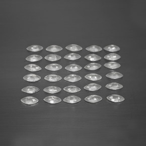 Gemas de zafiro blanco natural de  ct, marquesa, VVS-VS