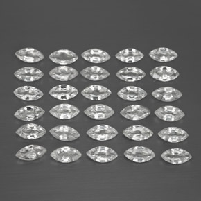 Gemas de zafiro blanco natural de  ct, marquesa, VVS-VS