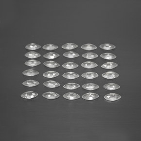 Gemas de zafiro blanco natural de  ct, marquesa, VVS-VS