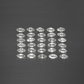 Gemas de zafiro blanco natural de  ct, marquesa, VVS-VS