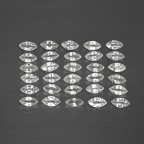 Gemas de zafiro blanco natural de  ct, marquesa, VVS-VS