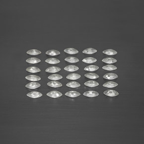Gemas de zafiro blanco natural de  ct, marquesa, VVS-VS