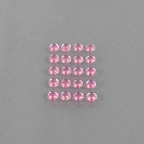 Gemas de zafiro rosa natural de  ct, corte redondo, transparente