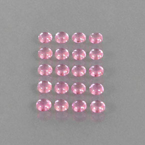 Gemas de zafiro rosa natural de  ct, corte redondo, transparente