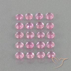 Gemas de Zafiro Rosado muy claro natural de 3.17 ct, Redondo, Transparente