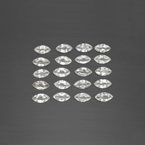 Gemas de zafiro blanco natural de  ct, marquesa, VVS-VS