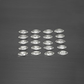 Gemas de zafiro blanco natural de  ct, marquesa, VVS-VS