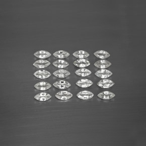 Gemas de zafiro blanco natural de  ct, marquesa, VVS-VS