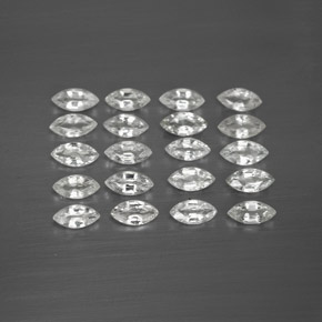 Gemas de zafiro blanco natural de  ct, marquesa, VVS-VS