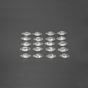Gemas de zafiro blanco natural de  ct, marquesa, VVS-VS