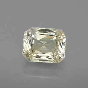 Zafiro amarillo natural de 1,57 ct, corte esmeralda, VVS