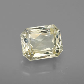 Zafiro amarillo natural de 1,57 ct, corte esmeralda, VVS