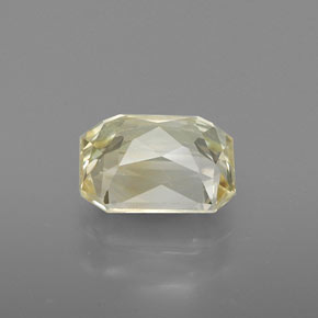 Zafiro amarillo natural de 1,57 ct, corte esmeralda, VVS
