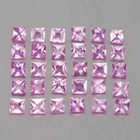 Gemas de zafiro rosa natural de 2,34 ct, cuadrado, VVS-VS