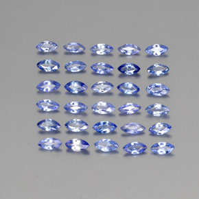Gemas de zafiro azul natural de 2,11 ct, marquesa, VVS-VS