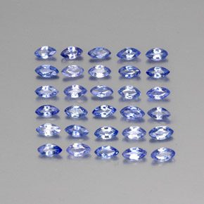 Gemas de zafiro azul natural de  ct, marquesa, VVS-VS