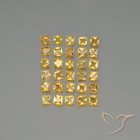 3.23ctw Natural Dorado Zafiro, Cuadrado, VVS-VS