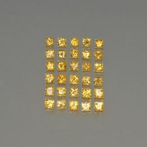 Gemas de zafiro amarillo natural de 3,56 ct, cuadrado, VVS-VS