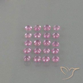 Gemas de zafiro rosa natural de 3,30 ct, corte redondo, transparente