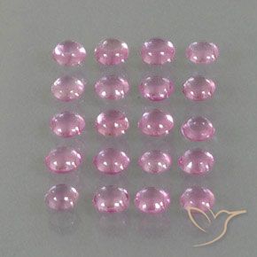 Gemas de zafiro rosa natural de 3,30 ct, corte redondo, transparente