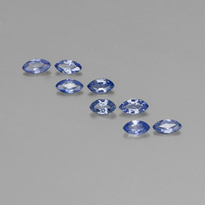 Gemas de zafiro azul natural de  ct, marquesa, VVS-VS