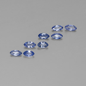 Gemas de zafiro azul natural de  ct, marquesa, VVS-VS