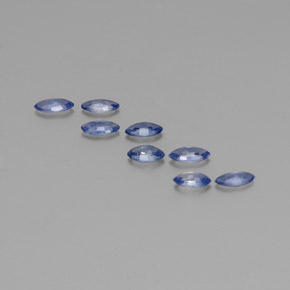 Gemas de zafiro azul natural de  ct, marquesa, VVS-VS