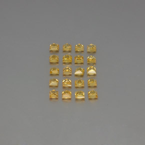 Gemas de zafiro amarillo natural de  ct, cuadrado, VVS-VS