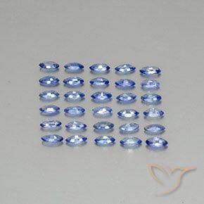 Gemas de Zafiro Azul oscuro medio natural de 2.73 ct, Marquesa, VVS-VS