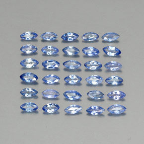 Gemas de zafiro azul natural de 2,83 ct, marquesa, VVS-VS