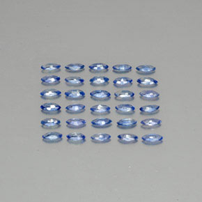 Gemas de zafiro azul natural de 2,83 ct, marquesa, VVS-VS