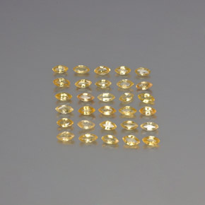 Gemas de zafiro amarillo natural de 3,37 ct, marquesa, VVS-VS