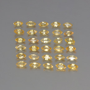 Gemas de zafiro amarillo natural de 3,37 ct, marquesa, VVS-VS