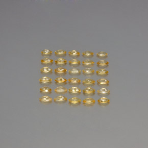 Gemas de zafiro amarillo natural de 3,37 ct, marquesa, VVS-VS