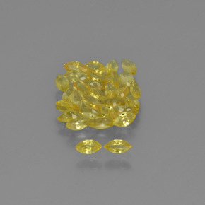 Gemas de zafiro amarillo natural de 3,34 ct, marquesa, VVS-VS