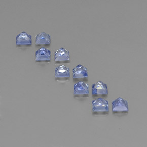 Gemas de zafiro azul natural de 2,44 ct, cuadrado, VVS-VS