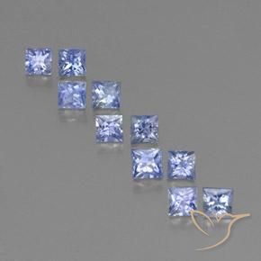 Gemas de zafiro azul natural de 2,56 ct, cuadrado, VS