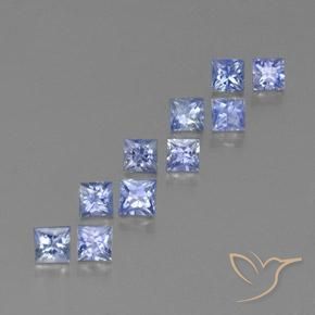 Gemas de zafiro azul natural de 2,56 ct, cuadrado, VS