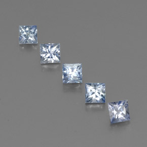 Gemas de zafiro azul natural de  ct, cuadrado, VS
