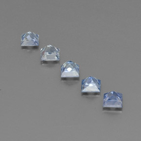 Gemas de zafiro azul natural de  ct, cuadrado, VS