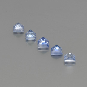 Gemas de zafiro azul natural de  ct, cuadrado, VS