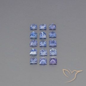 Gemas de zafiro azul natural de 3,56 ct, cuadrado, VS