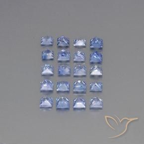 Gemas de Zafiro Azul pastel natural de 5.59 ct, Cuadrado, VS