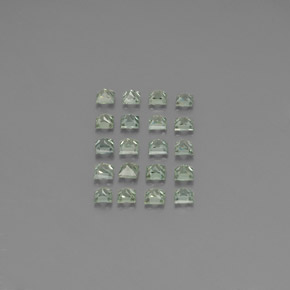 Gemas de zafiro verde natural de  ct, cuadrado, VVS-VS