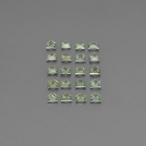 Gemas de zafiro verde natural de  ct, cuadrado, VVS-VS