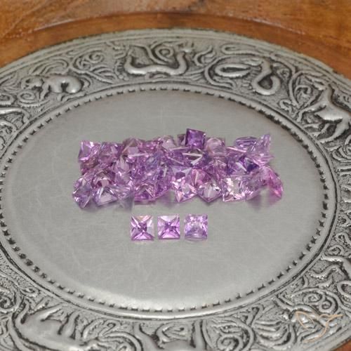 4.65ctw Natural Púrpura rosado Zafiro, Cuadrado, VVS-VS
