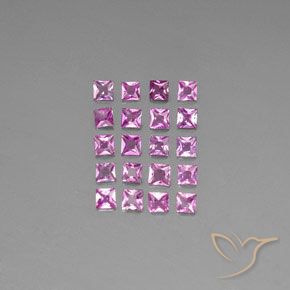 Gemas de zafiro púrpura natural de 2,59 ct, cuadrado, VVS-VS
